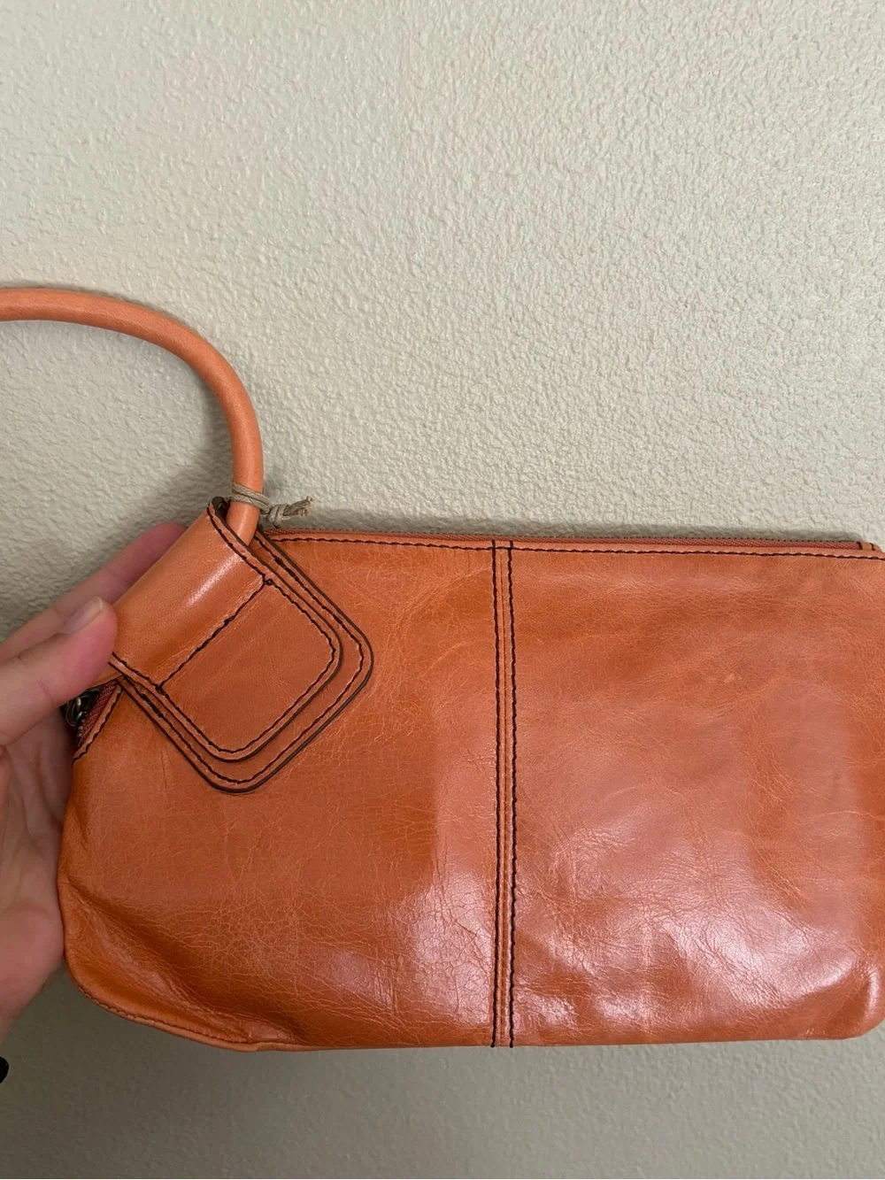 HOBO Leather Hobo Wristlet with Round Handle - Picture 5 of 9